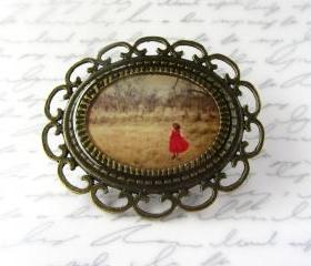 Custom necklace w/ your photo, large oval setting, personalized jewelry